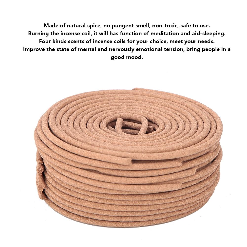 Sandalwood Incense Coil Natural Medicine Herbs Scent Aroma for Yoga Home Decor (Sandalwood)
