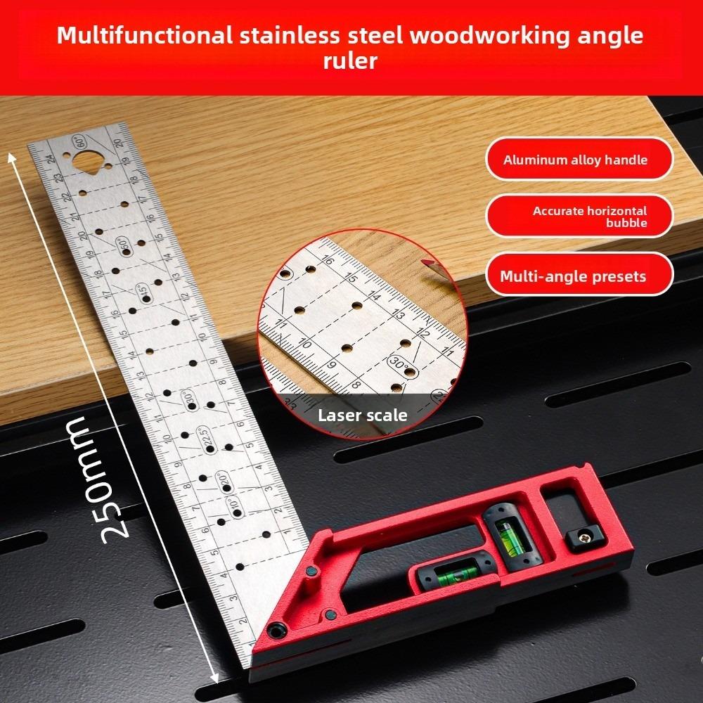 L-shaped Right Angle Ruler High-precision Measuring Ruler New Woodworking Angle Ruler