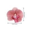 Women Girls Summer Beach Orchid Flower Hair Clip Hawaiian Boho Butterfly Orchid Hair Barrettes Hair Accessories
