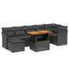 VidaXL Garden Lounge Set with Cushions 8 Pcs, Patio Sofas, Patio Furniture Set, Outdoor Furniture, Black 3270943