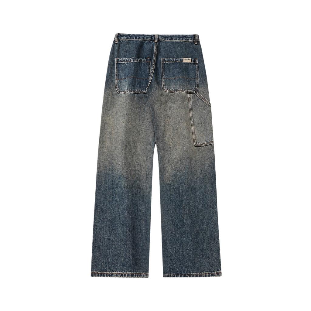 Drawstring Jeans Men's Autumn New Japanese Trendy Brand Loose Wide-leg Pants