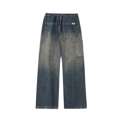 Drawstring Jeans Men's Autumn New Japanese Trendy Brand Loose Wide-leg Pants