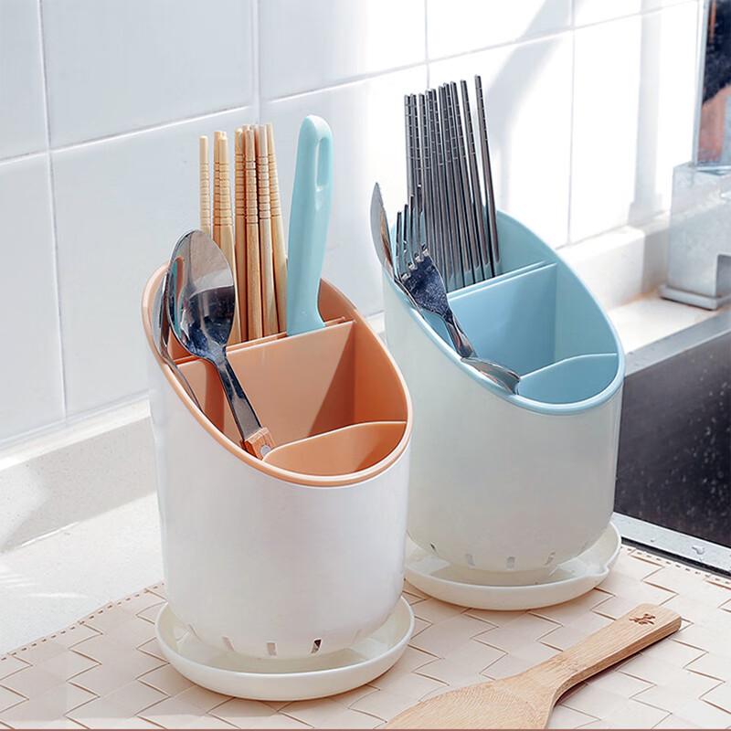 Plastic Tableware Drainer Rack with Chopstick Holder