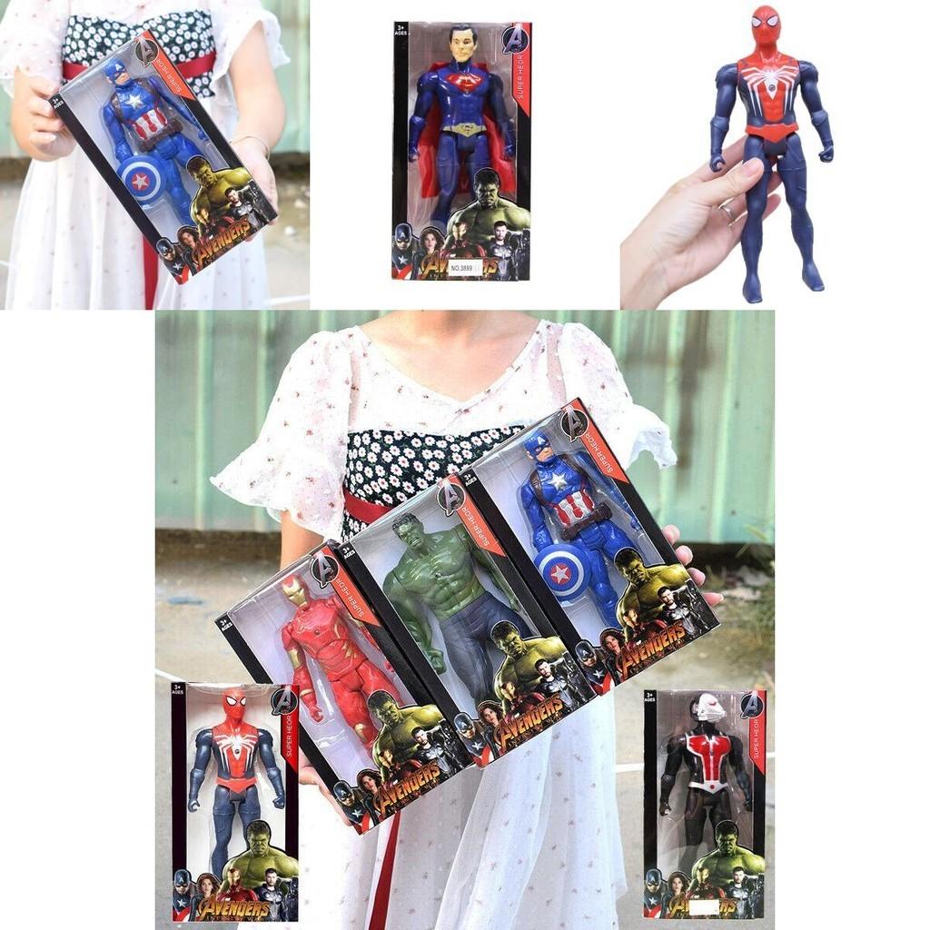 Figuras de Acción de Superhéroes Coloridas con Spiderman, Hulk, Iron Man, Capitán América Perfectas Para Regalo de Niños y Coleccionables