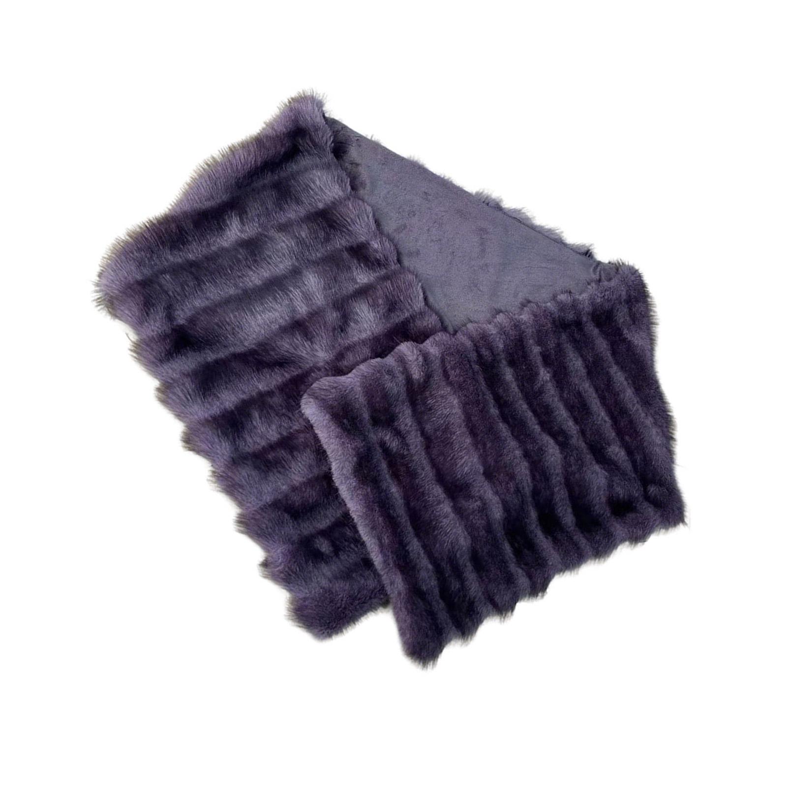 

Warm Cozy Faux Fur Scarf Winter Shawl Lightweight Portable Wrap Suitable For Weddings Parties and Outdoor Activities фіолетовий