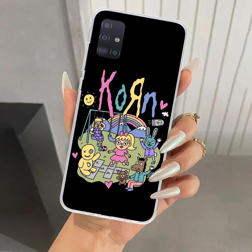 K-Korn Rock Band Phone Case for Samsung Galaxy A52 A32 A22 A12 A02S A50S A30S A10S Note 20 Ultra 10 Plus S10 A31 A20 A71 A72 Gal