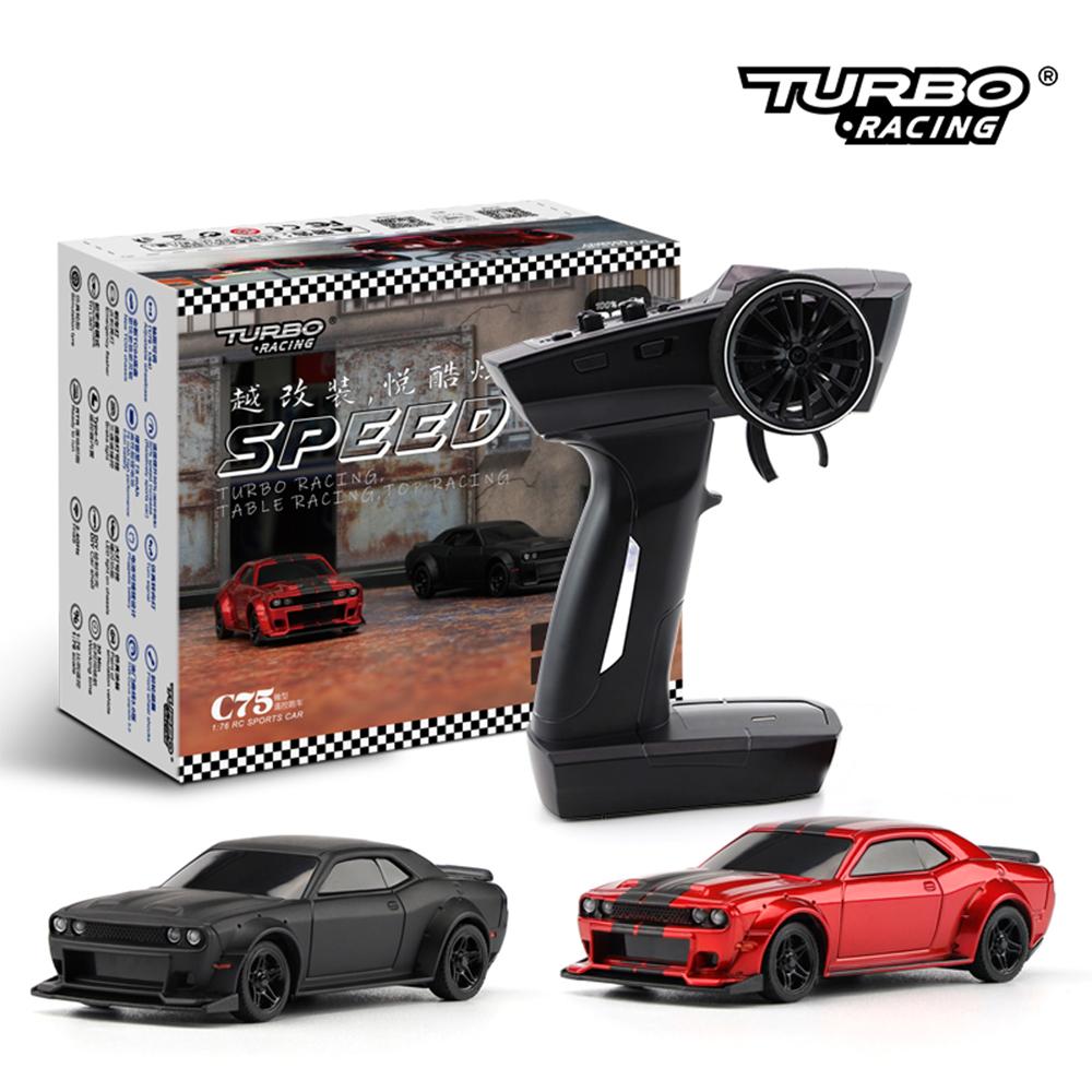 Turbo Racing 1:76 C75/C76 Road Radio-Controlled Car Mini Full Scale Remote Control Car Toy RTR Suitable For Children And Adults