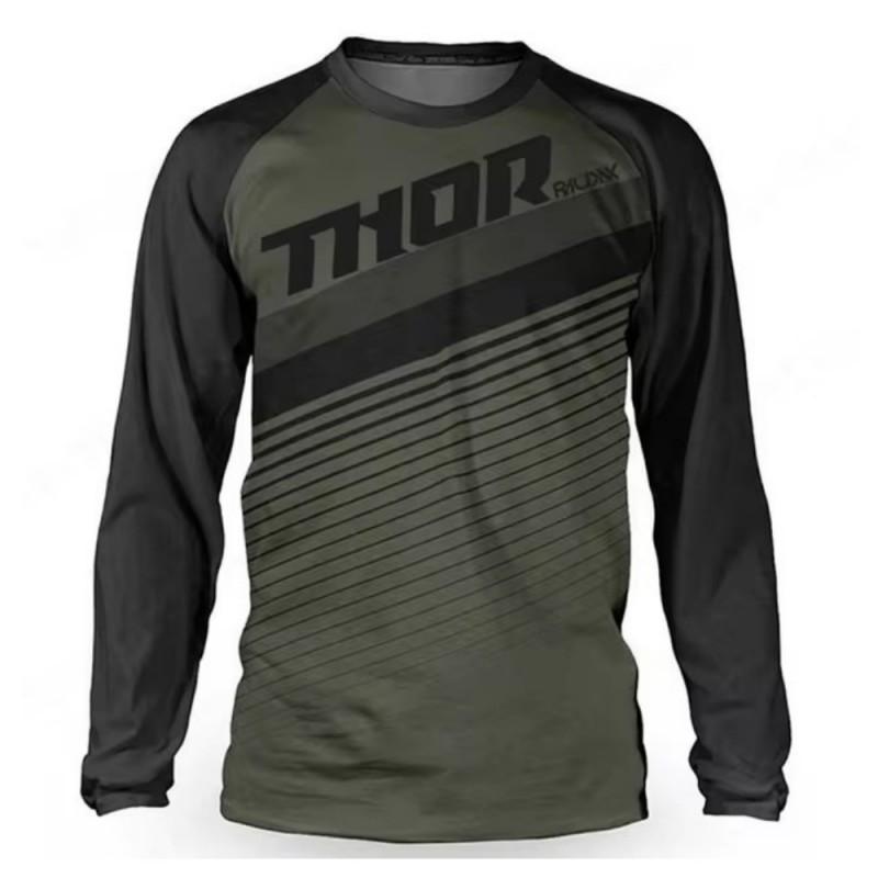 Men Women Cycling Jersey Long Sleeve Quick Dry Mountain Bike Off-Road Riding Shirt Summer Breathable UV Protection
