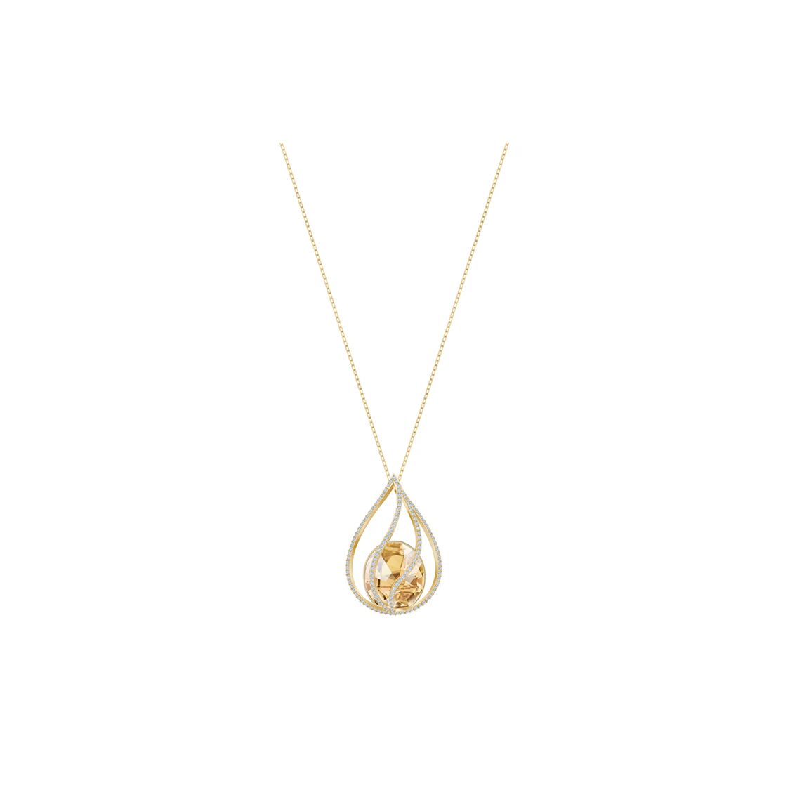 Swarovski Energic Series Long Necklace Women necklaces 5502947 Gold,F