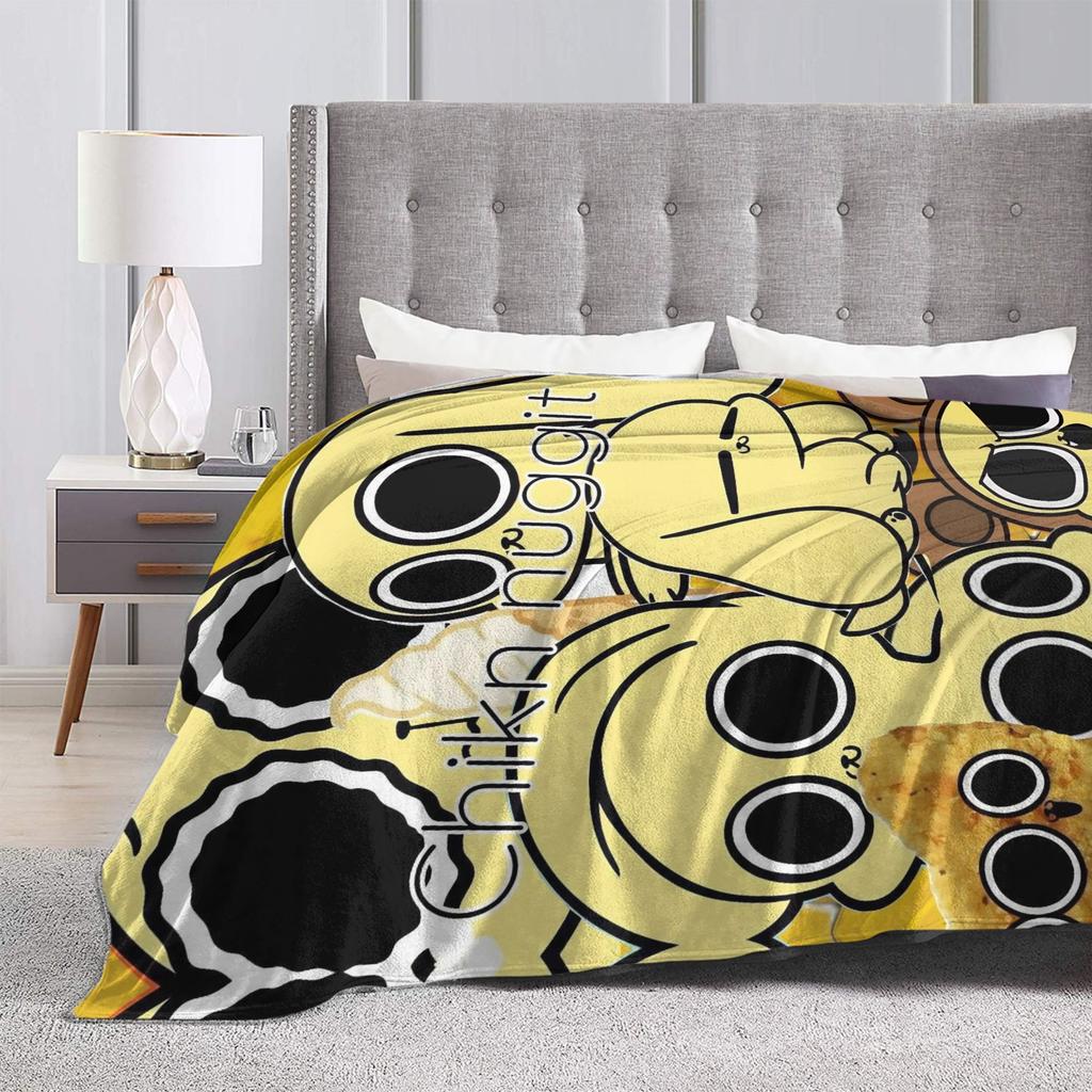 Chikn Nuggit Cartoon Anime Blanket Quality Super Soft Throw Blanket Winter Travel Couch Bed Funny Bedspread