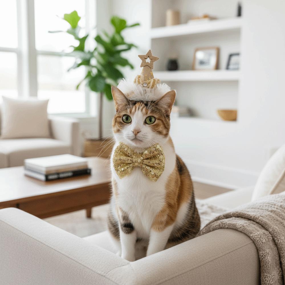 Comfortable Fit Cat Birthday Party Hat Adjustable Dog Party Headband  for Cats and Dogs