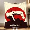 movie  tv series Hannibal Throw Soft Coral Fleece Blanket 310gsm Fluffy Warm Throw for Sofa Bed Couch Bedroom Decor