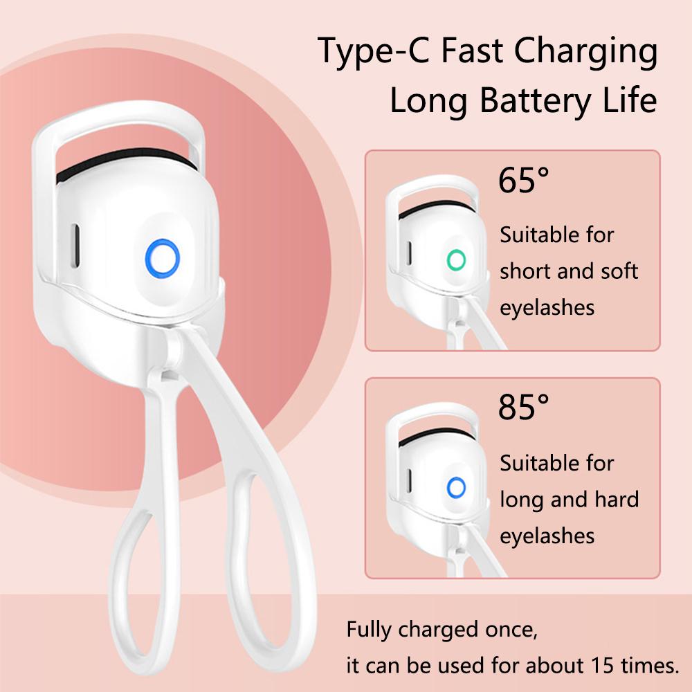 Heated Eyelash Curler Rechargeable Electric Handheld Fast Heating Eyelash Curler