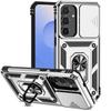 For Samsung Galaxy S25 FE 5G Case Slide Camera Lens Protect Armor Phone Case For Galaxy S 25 FE S25FE Magnetic Holder Ring Cover