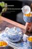 2025 Silver-Plated Ceramic Gongfu Tea Set with Teapot and Cups in Gift Box