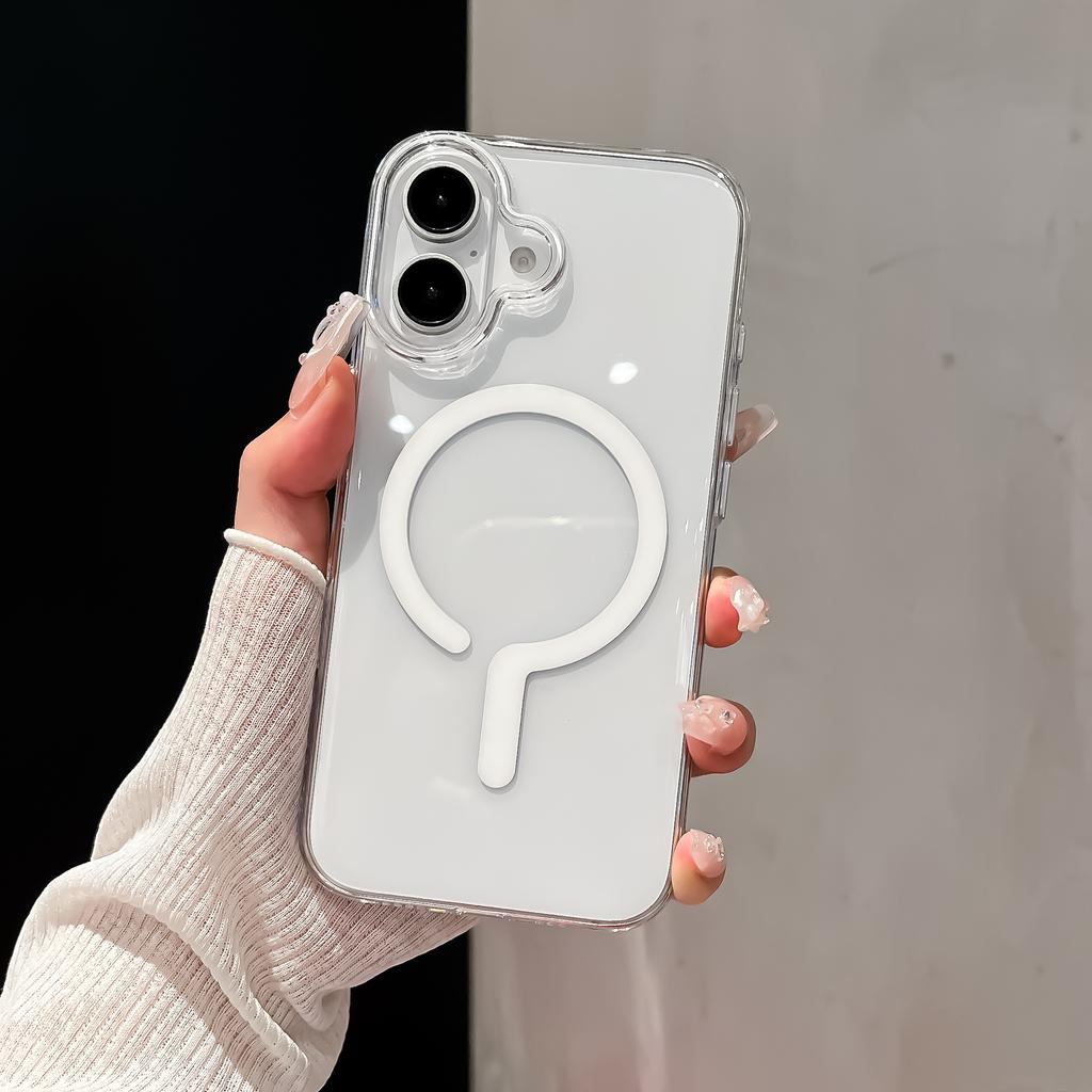 For iPhone 16 Case Compatible with MagSafe Protective TPU+PC Phone Cover