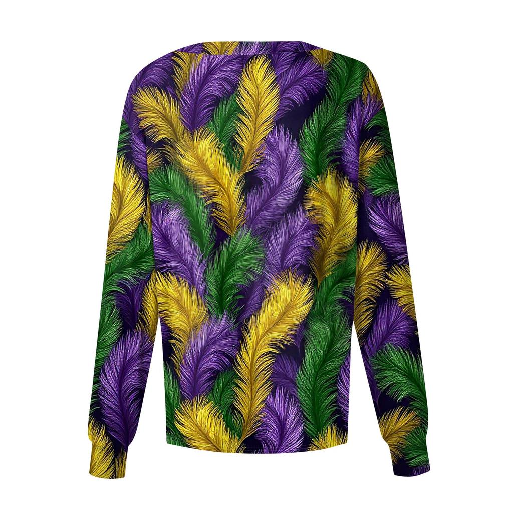 Women's Casual Long-sleeved Single-breasted Printed Protective Clothing Cardigan Top