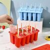 50 Stück Eisstiele enthalten Premium BPA-freies Silikon Eisformen Set 10 Stück Großes Fassungsvermögen Eis am Stiel Maker Set für selbstgemachtes Eis