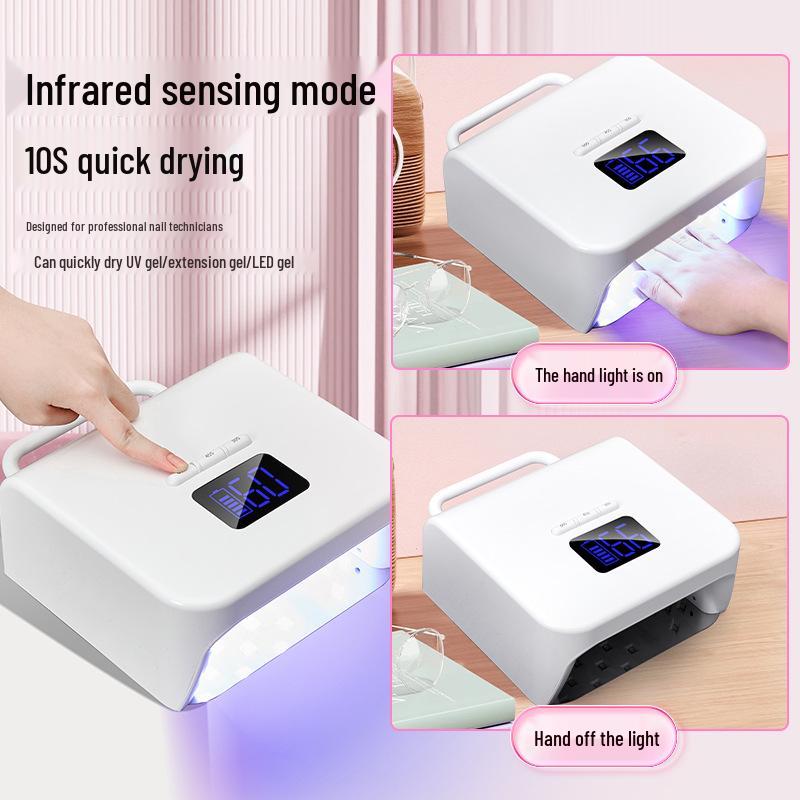 220W High-Power Rechargeable Nail Lamp for Quick-Drying in Salons
