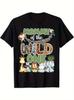 Mama des Wilden 1. Geburtstag Safari Familien-Partner-T-Shirt - 100% Baumwolle,