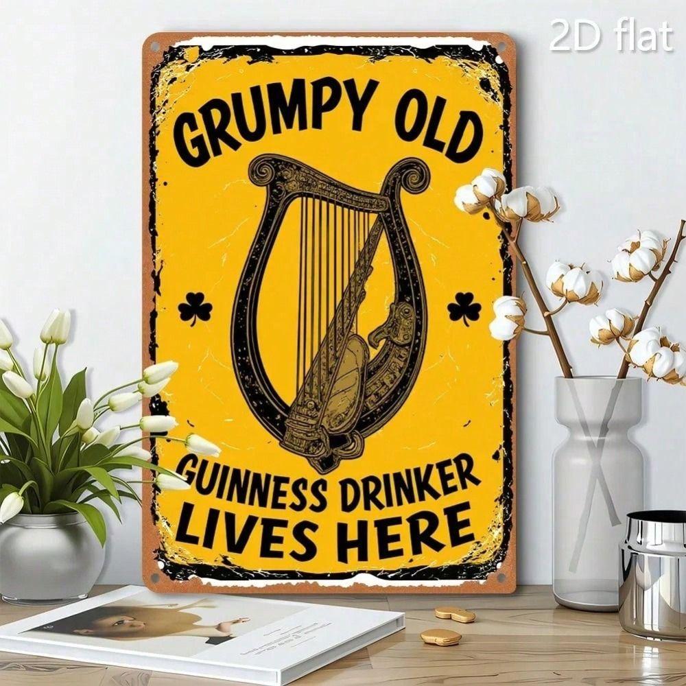 Tin Painting 20x30cm Handmade Metal Art Home Decorative Wall Hanging