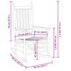 Vidaxl Rocking Chairs with Folding Table, Grey, Poplar Wood