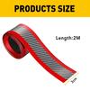 1Pcs Car Sticker Bumper Guard Decal Door Plate Sill Scuff Anti Scratch Red Carbon Fiber Auto Accessories