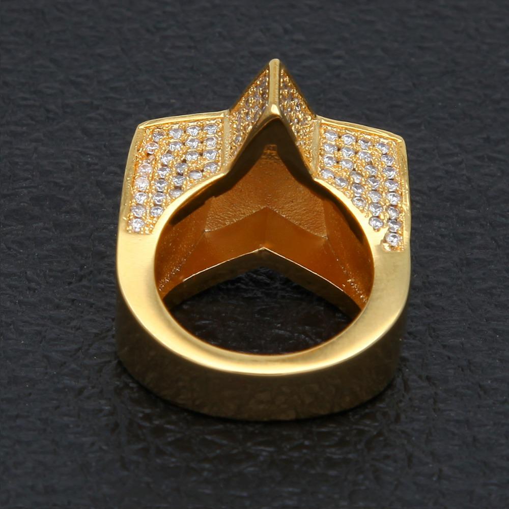 THE BLING KING Mode Stern Ringe Gold Silber Farbe Voll Eisig Zirkonia Hip Hop Ring Schmuck Für Männer Und Frauen Dropshipping