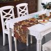 1pcs Autumn Maple Leaf Embroidered Table Runner Rustic Long Table Decoration Placemat for Fall Autumn Harvest Thanksgiving Decor