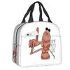 Custom Marcus The Worm Robert Help Funny Meme Resuable Lunch Boxes for Women Waterproof Cooler Thermal Food Insulated Lunch Bag