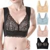 Reggiseno da Donna con Spalline Larghe in Pizzo Senza Cuciture Morbido Traspirante Stile Canotta Reggiseno Imbottito Push Up Reggiseni Elasticizzati Biancheria Intima da Donna