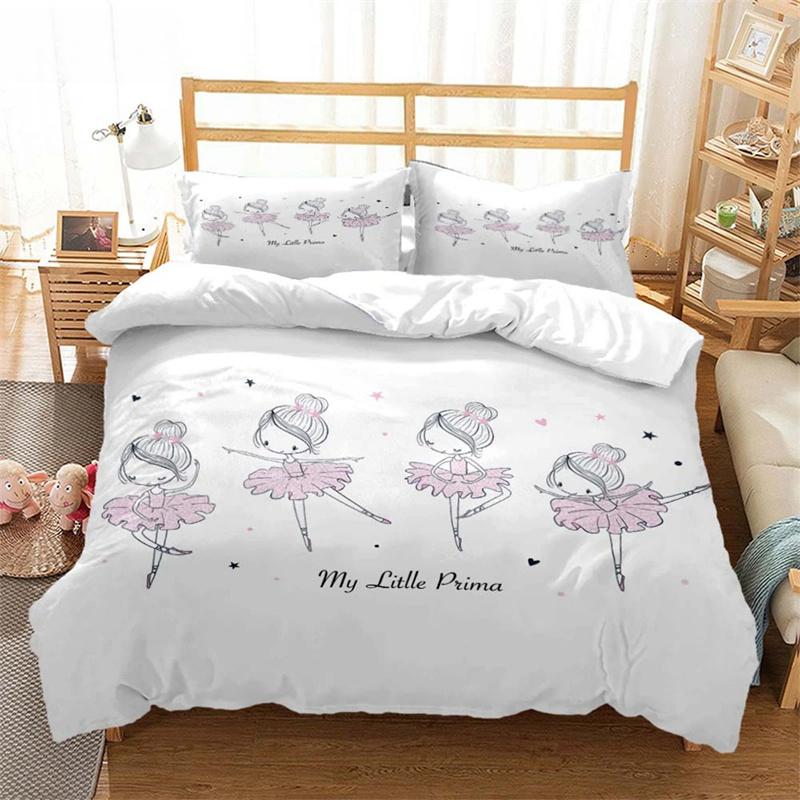 Ballet Girls Minimalist Fashion Bed Three Piece Set Customizable Bedding Set Soft And Comfortable Comforter Bedding Sets