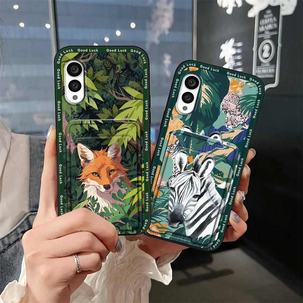 Card slot Durable Phone Case For FCNT/Fujitsu Arrows N F-51C Cover Fashion Design Silicone Shockproof Anti-dust TPU Cute