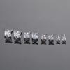 S925 Sterling Silver Square Zirconia Stud Earrings In White Gold