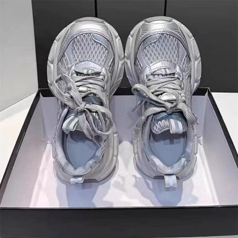 Spring and summer new muffin bottom lace-up casual shoes European locomotive fried street dad shoes