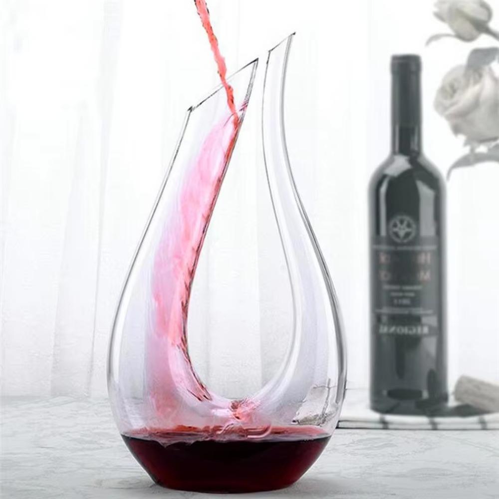Swan Design Carafe Wine Aerator Crystal Glass Wine Dispenser Luxury U-shaped Wine Decanter  Dinner