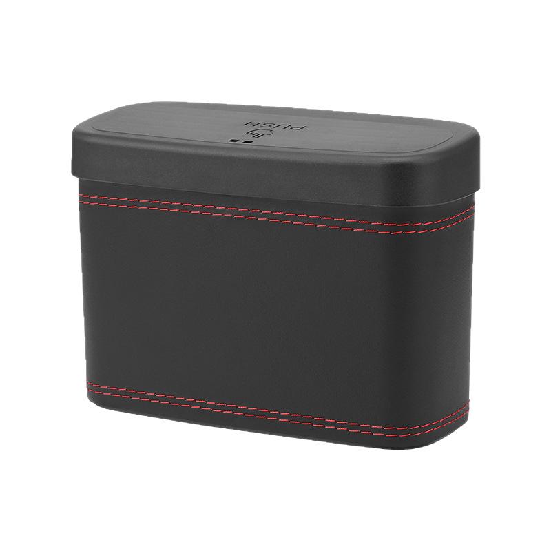 Multi-functional Car Trash Bin Universal Backrest Storage Box Hanging Vehicle Garbage Dust Case Pressing Trash Can Accessories