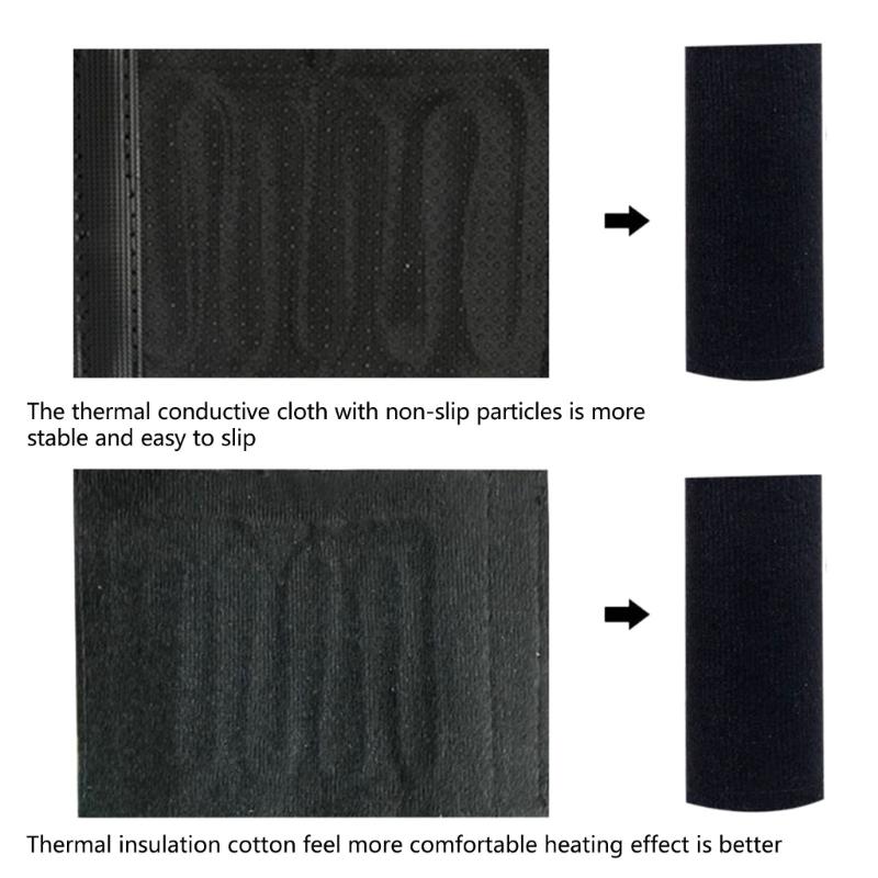 USB Heated Motorcycle Handlebar Covers with Three Adjustable Temperature Settings Rapid Heating Grips for Comfort