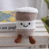 Plush Keychain Cute Cartoon Coffee Cup Pendant For Bag Decor And Gift Girls