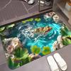 2D Unterwasser-Krokodil Fußmatte Realistische Krokodil-Poolszene Rutschfeste Eingangsteppich Wilde Wasser-Abenteuer Dekoration Boden Teppich