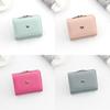 Ladies Wallet Short Card Holder Pu Material With Heart Pattern For Daily Use