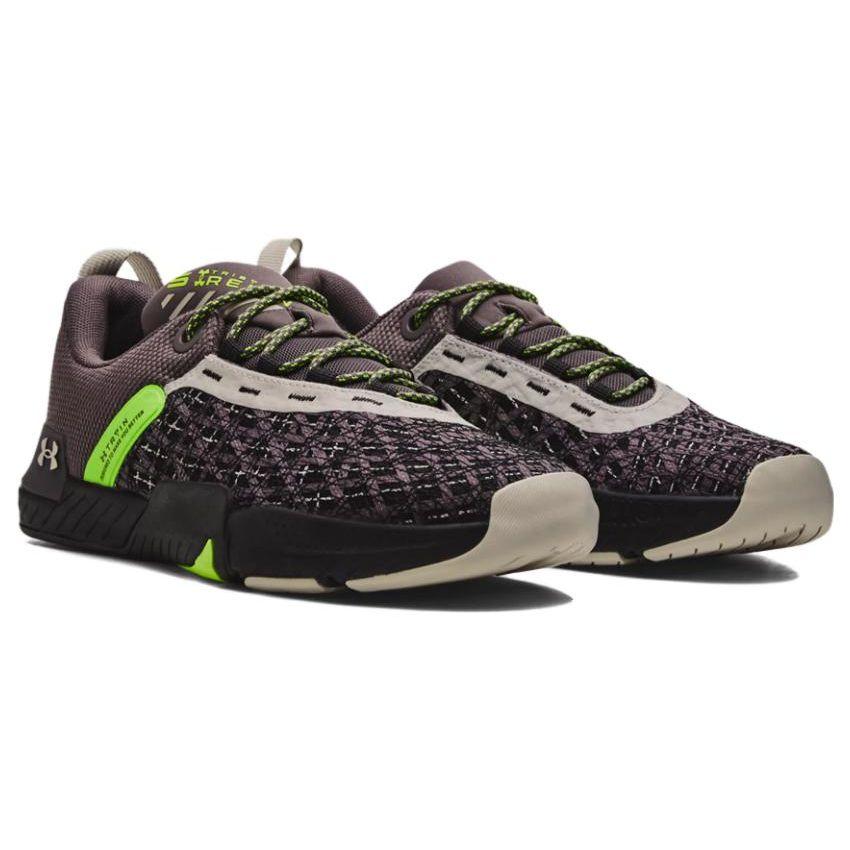 Under Armour Tribase Reign 5 Non-Slip Durable Low-Top Training Shoes Men Sneakers Brown Green 3026214-100