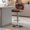 HeightAdjustable Bar Stool Ergonomic Upholstered with Backrest HighResilience Seating for