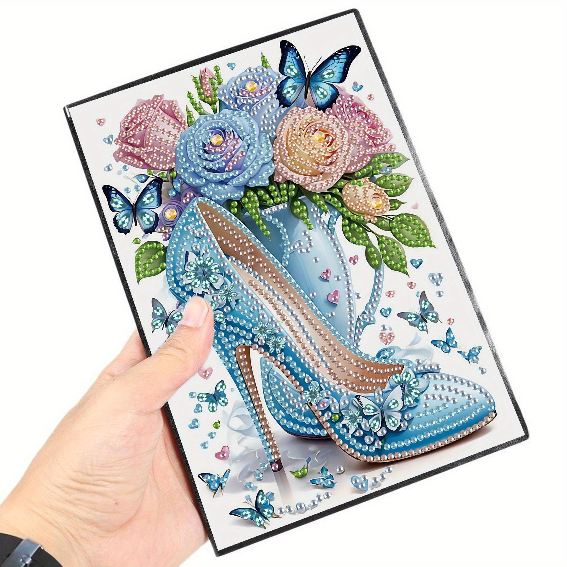 

1 шт. Набор блокнота для алмазной живописи Туфли на высоком каблуке Сделай сам Обложка для блокнота (Пакет материалов) для Фестиваля Уличный Двор Сад Домашнее Украшение 20x13.5cm