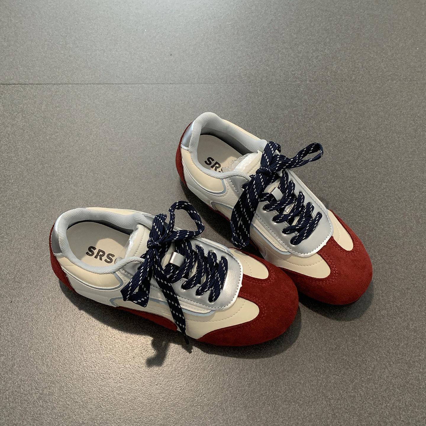 

Red retro inner height-increasing flat-soled Agande training shoes women s summer 2025 new versatile soft-soled sports and leisure board shoes 35 красный