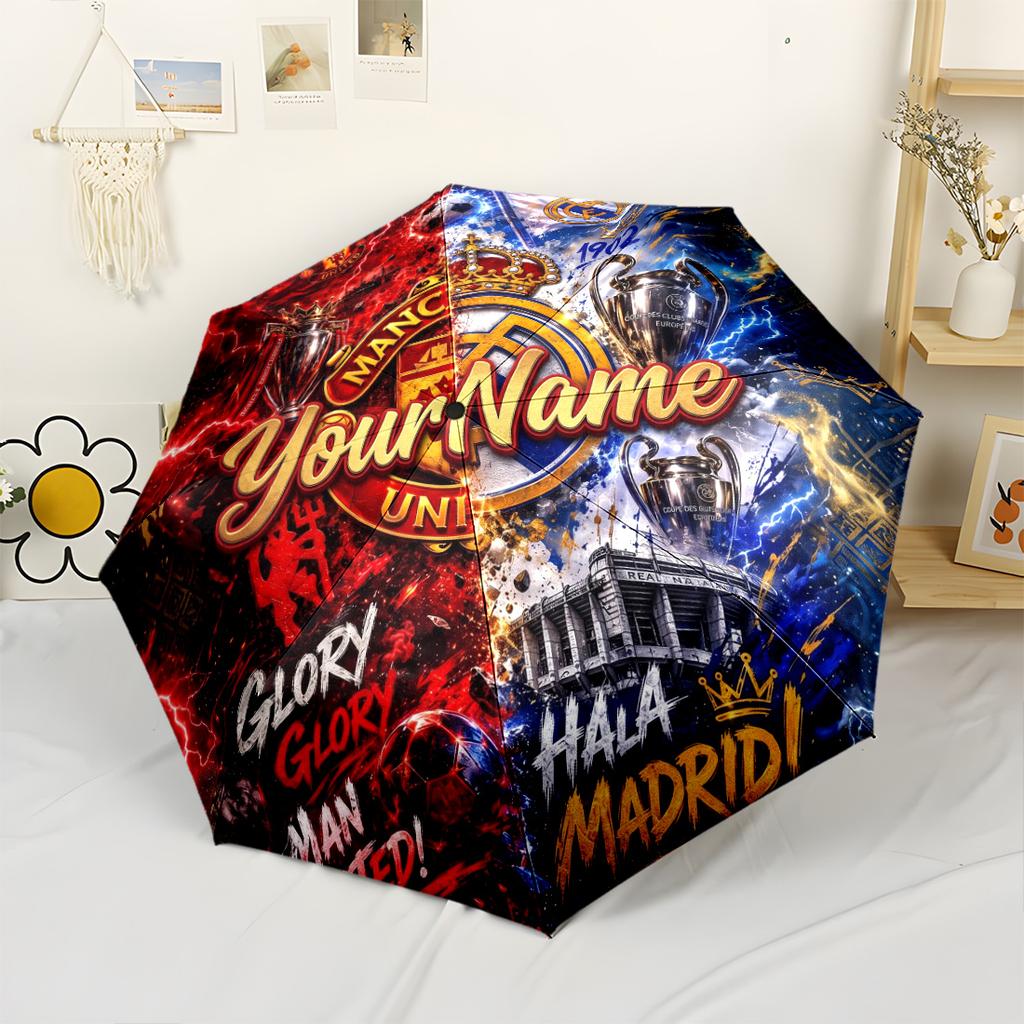 Galatasaray1 Personalized Text Umbrella Automatic Umbrella Sturdy 8-Rib Shaft Compact Design for Outdoor Daily Use Outdoor Accessory