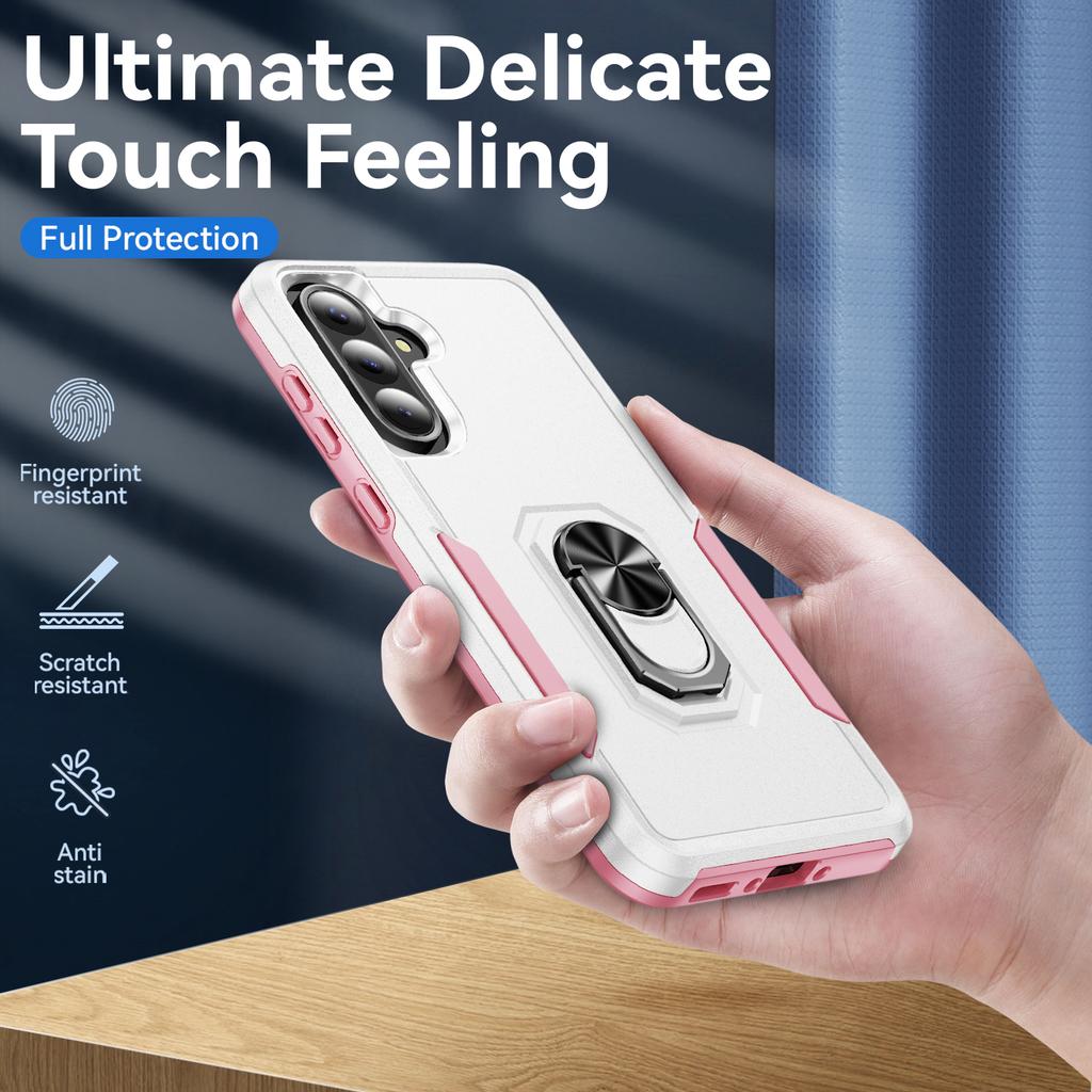 Für Samsung Galaxy A36 5G Hülle Militärische Schutzklasse Ring-Ständer PC+TPU Handyhülle