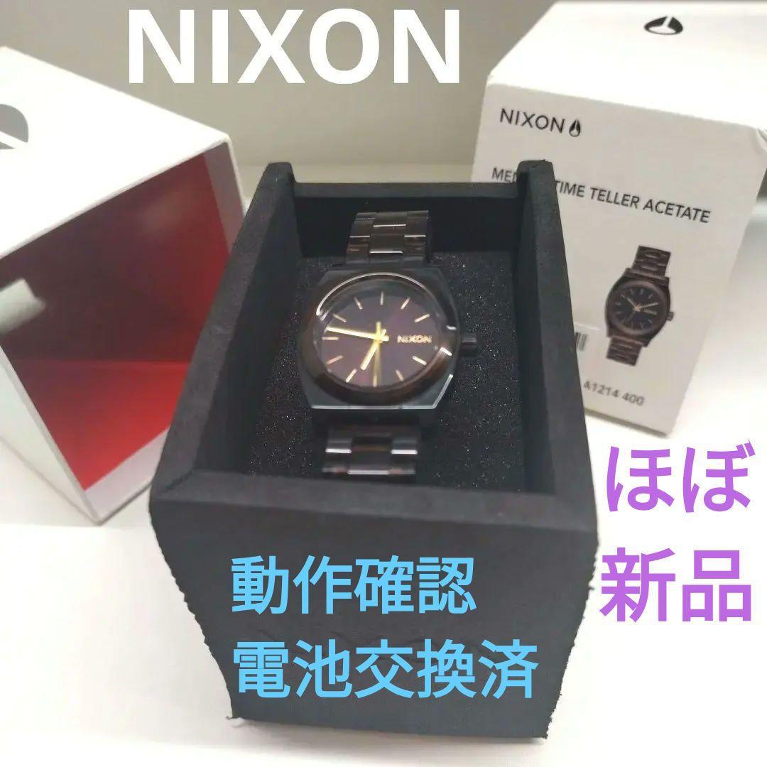 Used NIXON MEDIUM TIME TELLER ACETATE brown