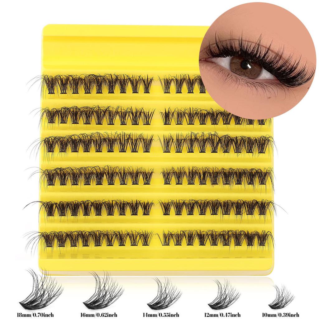 D Song Single Cluster False Eyelash Extension Set, Japanese And Korean Diy Segmented Natural Thick Hair Portable
