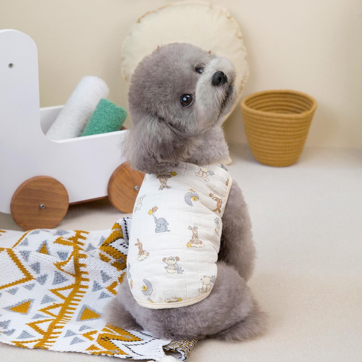 

Cotton yarn pet cat dog clothes small puppy Pomeranian vest vest spring autumn winter clothing XXL